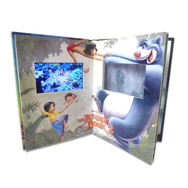 Hot Selling 1GB Digital Video Booklet , 7 Inch Promotional Video Greeting Cards CMYK Color