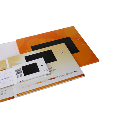 Золото Softcover карты брошюры LCD видео- цифровое преграждая OEM памяти 512MB